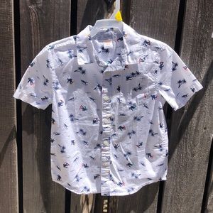 Gymboree Summer Surfing Button Down Hawaiian Shirt